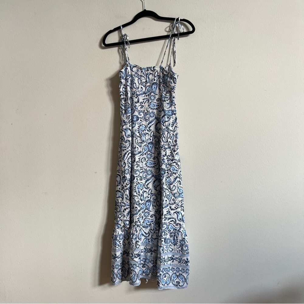 Zara Paisley Linen Midi Dress - Picture 7 of 7